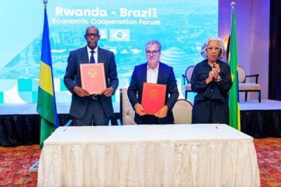 Com&eacute;rcio e investimento: o Ruanda e o Brasil ponderam impulsionar as suas trocas