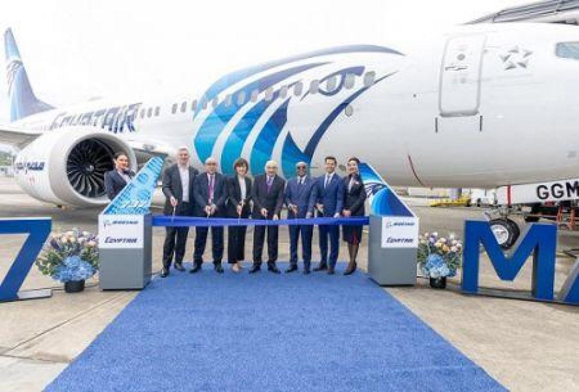 EgyptAir recebe o primeiro Boeing 737 MAX 8 de uma encomenda de 18 unidades